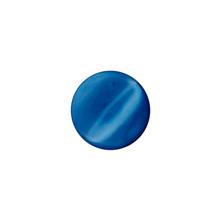 Polyesterknopf Öse, 14mm, blau