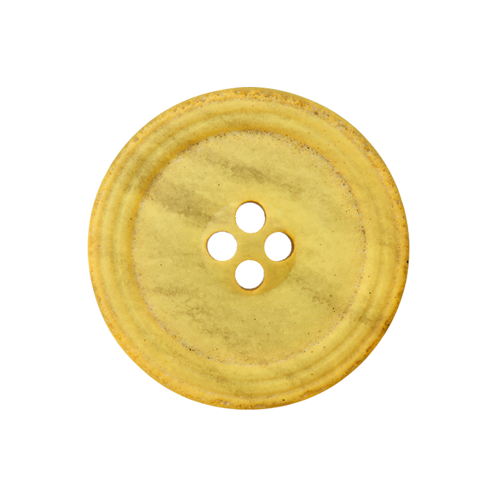 Polyester button 4-holes 23mm yellow