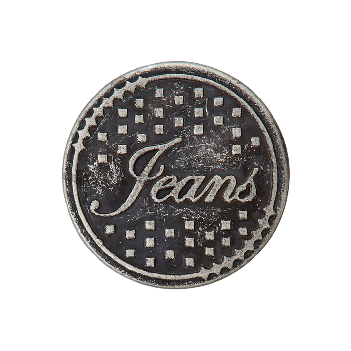 Metal jeans button 20mm silver