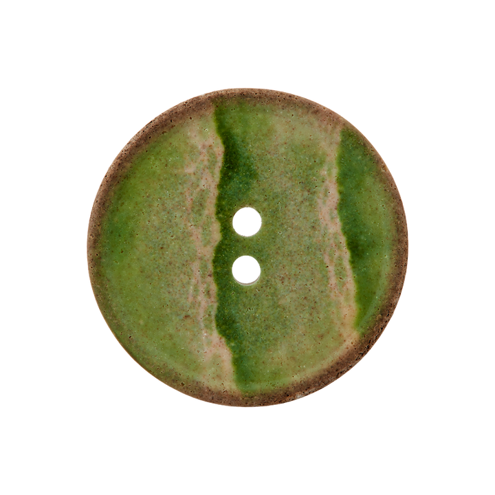 Polyester button 2-holes, 23mm, medium green