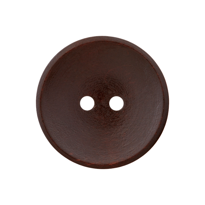 Wood button 2-holes, 25mm, black