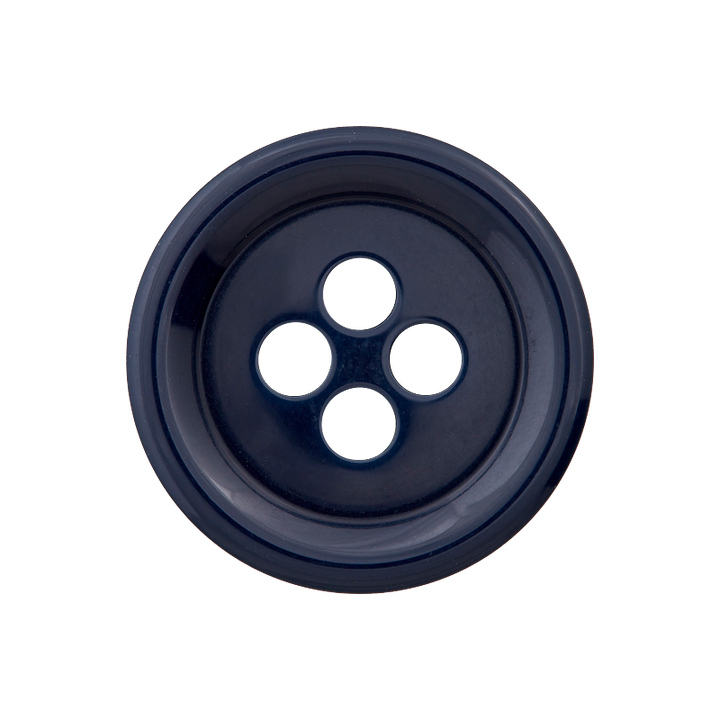Polyester button 4-holes, 20mm, navy
