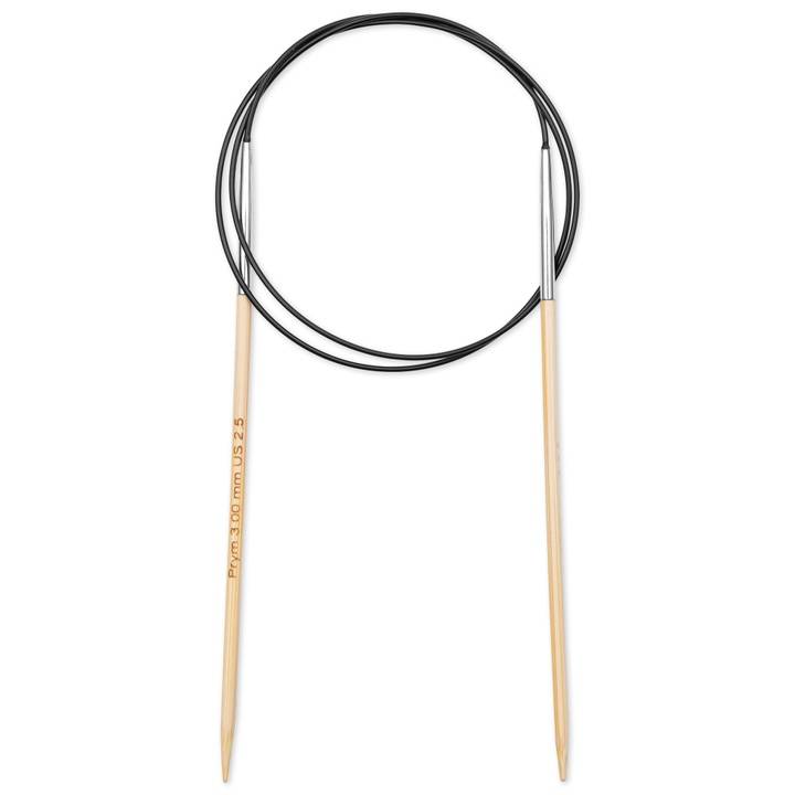 Aiguille à tricoter circulaire Bambou Prym 1530, 80cm, 3,00mm