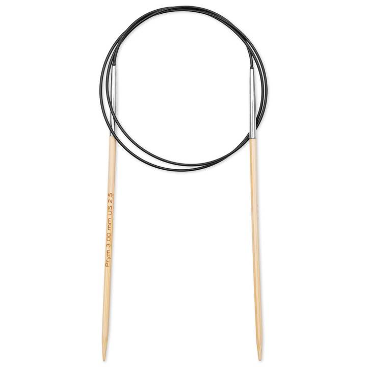 Circular knitting needle Prym 1530, bamboo, 80cm, 3.00mm