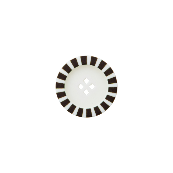 Polyesterknopf 4-Loch, 18mm, schwarz