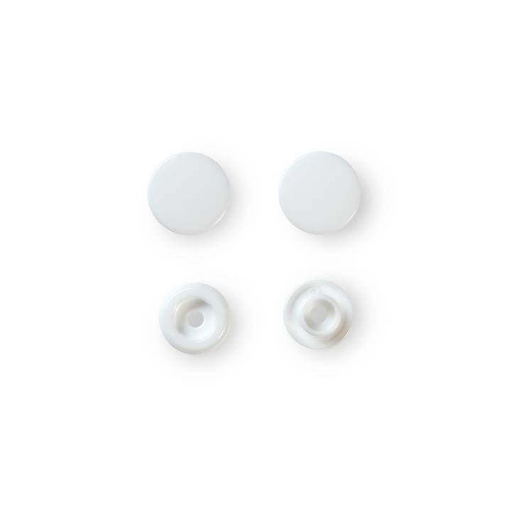 Boutons pression sans couture « Color Snaps », rond, 12,4mm, blanc