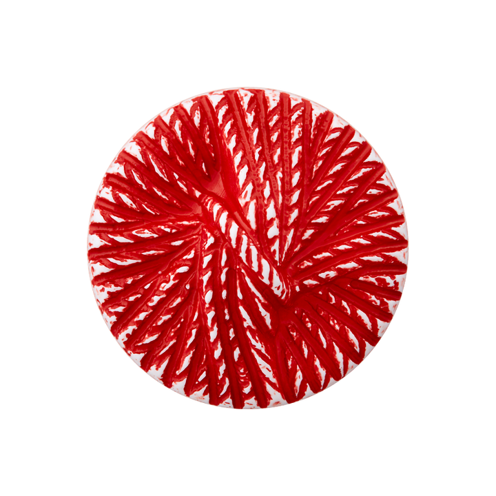 Bouton polyester pied, Optique à cordon, 23mm, rouge