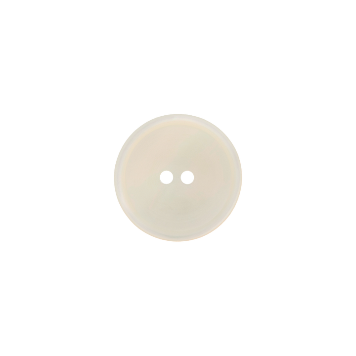 Polyester button 2-holes, 18mm, cream
