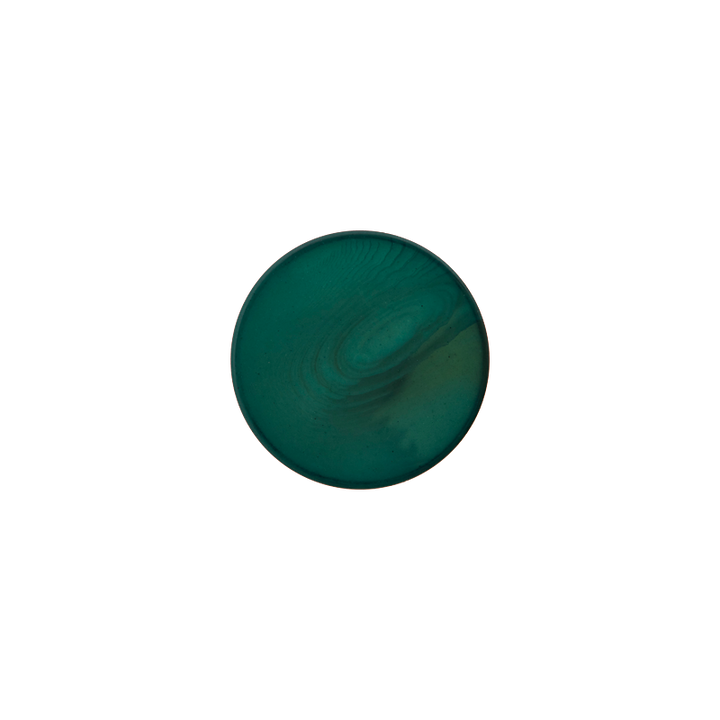 Polyesterknopf Öse, 18mm, dunkelgrün
