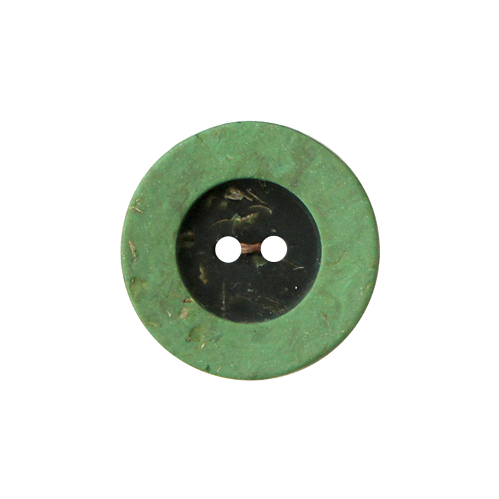 Polyester button 2-holes, 28mm, medium green