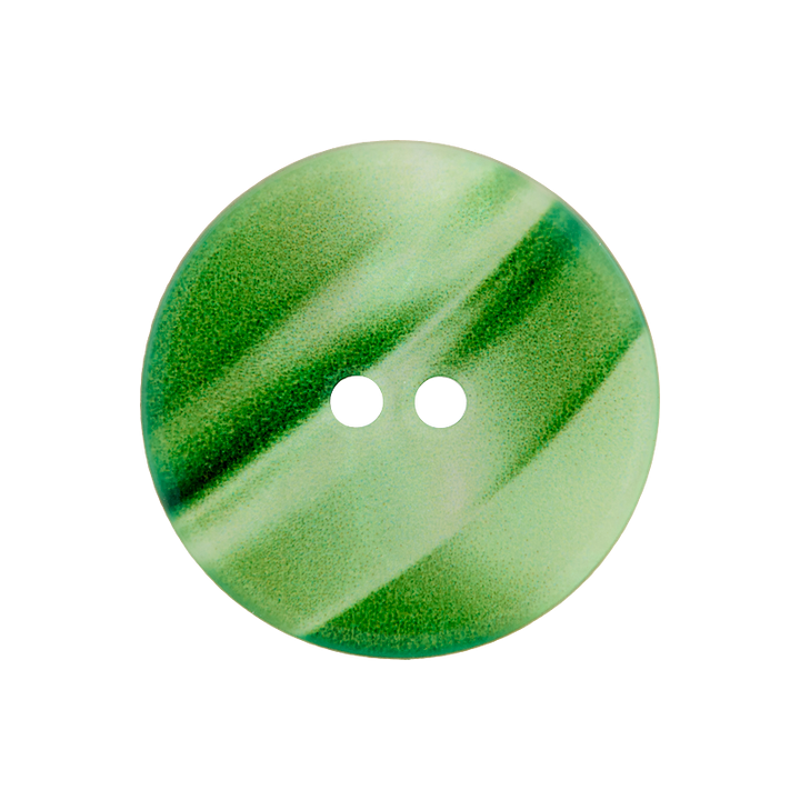 Пуговица из полиэстера, с 2 отверстиями, Блеск, 23мм, цвет зеленый, средний