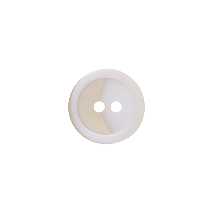 Polyester button 2-holes, 11mm, beige