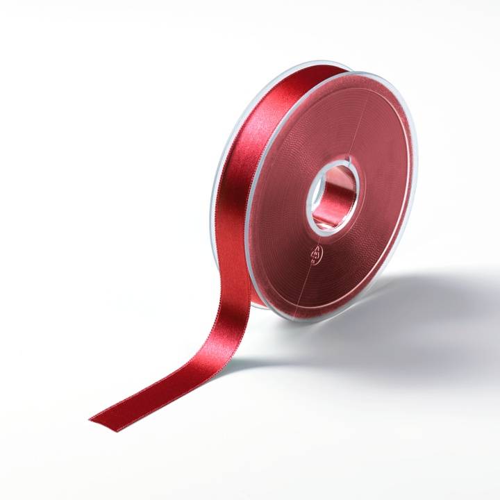Satin ribbon, 15mm, dark red