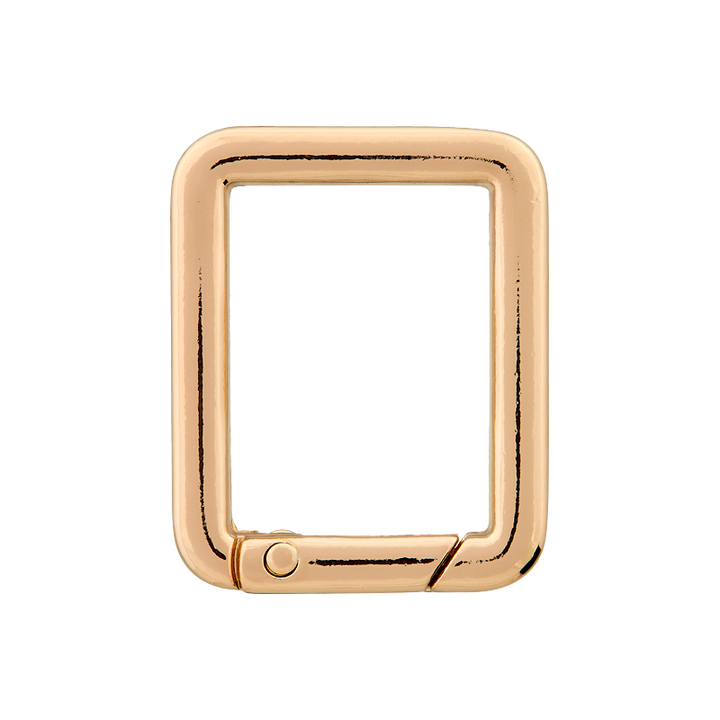 Karabinerhaken Quadrat, 25mm, gold