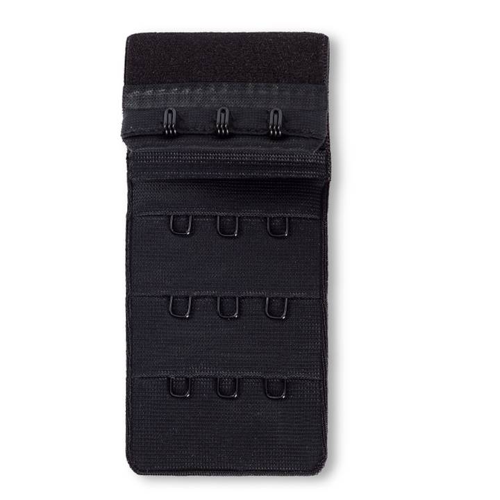 Rallonge attache de soutien-gorge, crochet 3x3, 40mm, noir