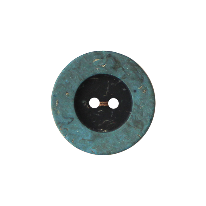 Пуговица из полиэстера, с 2 отверстиями, 23 мм, цвет бирюзовый, темный