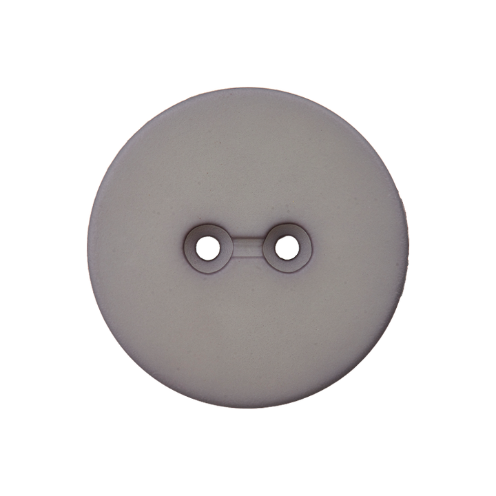 Polyester two-hole button 28mm grey