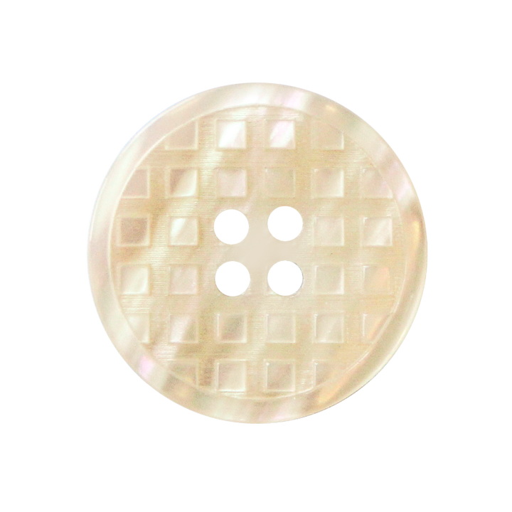 Polyester button 4-holes, 20mm, cream
