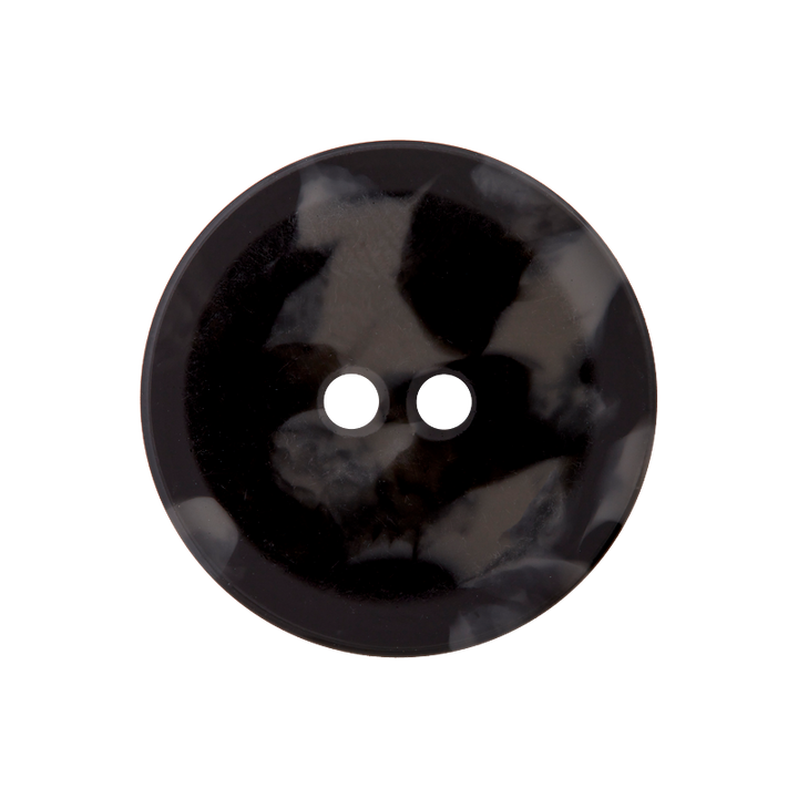 Polyesterknopf 2-Loch, 25mm, schwarz