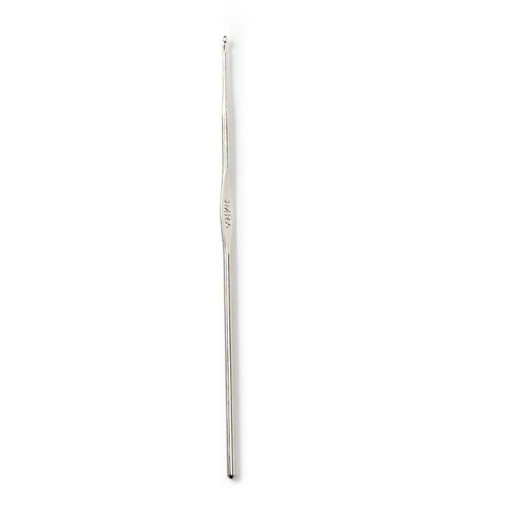 Crochet hook without handle, 0.60mm, silver-coloured