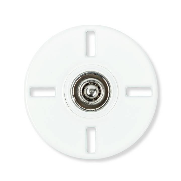 Snap fasteners, 25mm, white