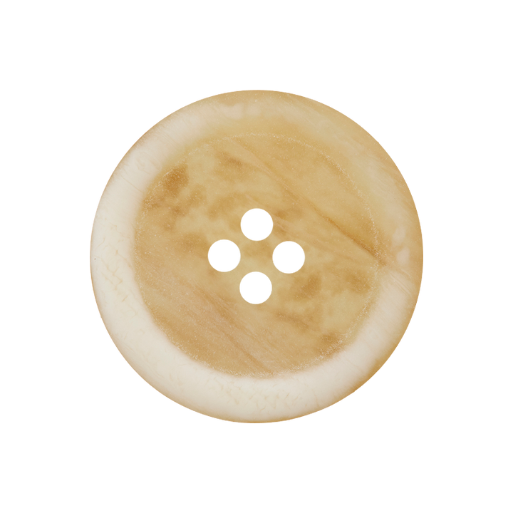 Polyesterknopf 4-Loch, 23mm, beige