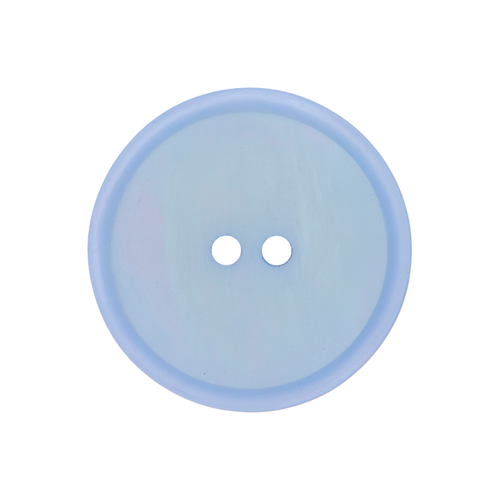 Polyester button 2-holes, 23mm, light blue