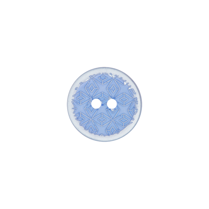Polyester button 2-holes, 12mm, blue