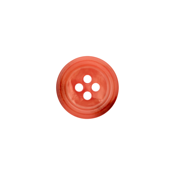 Polyesterknopf 4-Loch, 18mm, rot