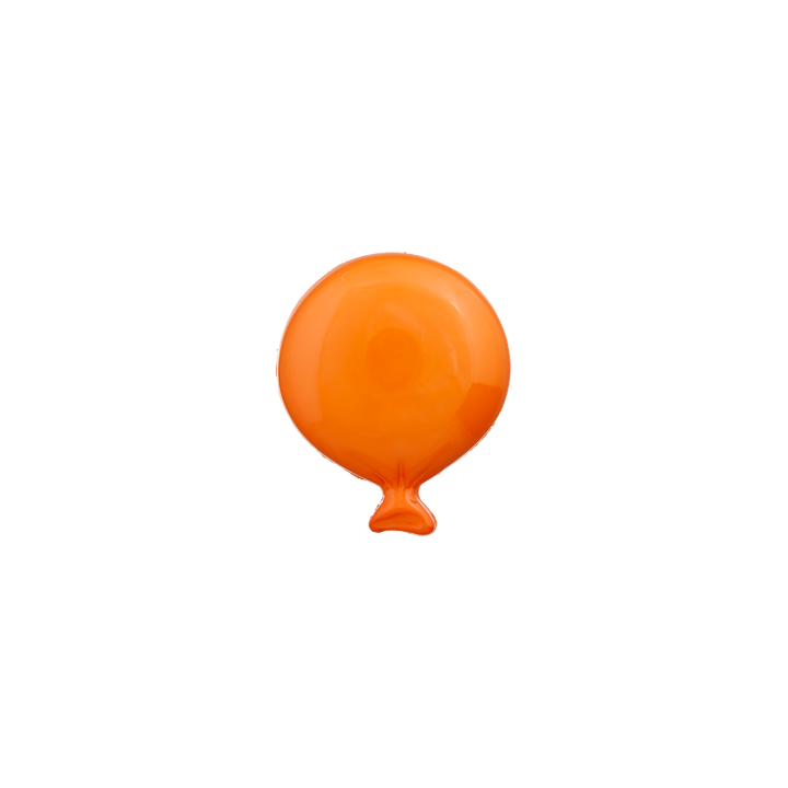 Bouton polyamide pied, Ballon, 18mm orange