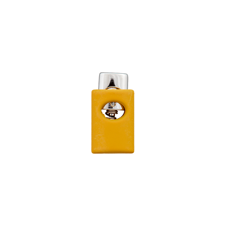 Kordelstopper/Durchlass 4mm, 1-Loch, 18mm, orange