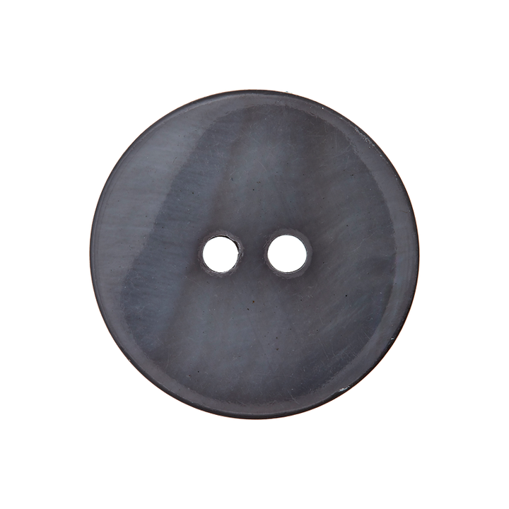 Mother of pearl 2-hole button 12mm grey