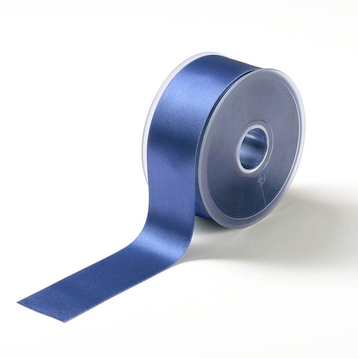 Satin ribbon, 38mm, blue
