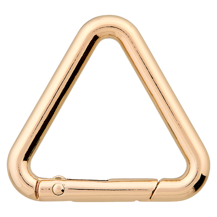 Snap hook triangle, 30mm, gold