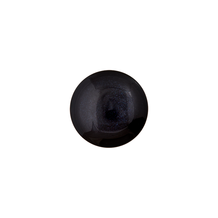 Polyesterknopf Öse, 9mm, schwarz