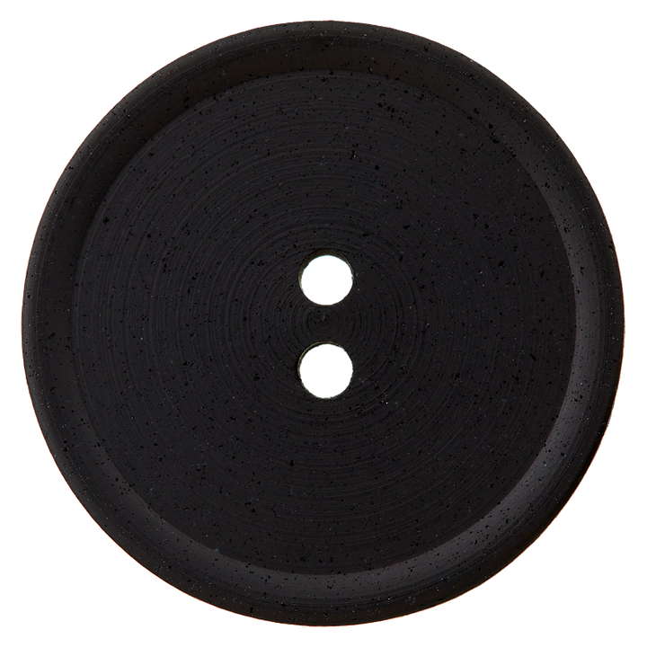 Пуговица из полиэстера, с 2 отверстиями, 28мм, черный цвет
