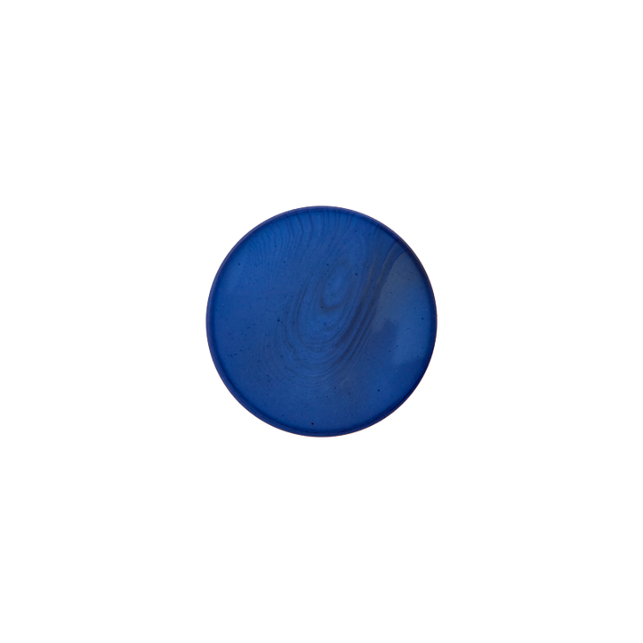 Polyesterknopf Öse, 18mm, blau
