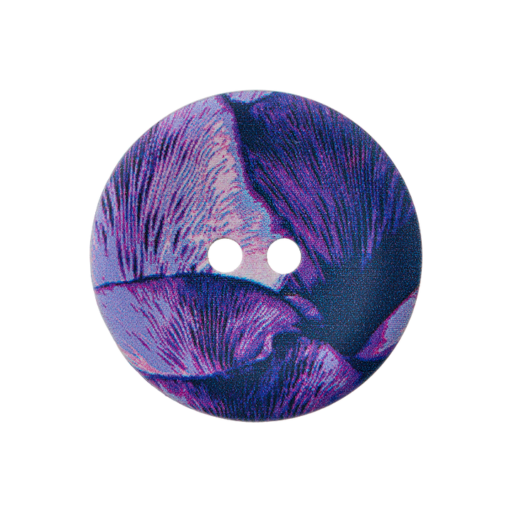 Hanf/Polyesterknopf 2-Loch, recycelt, 23mm, violett