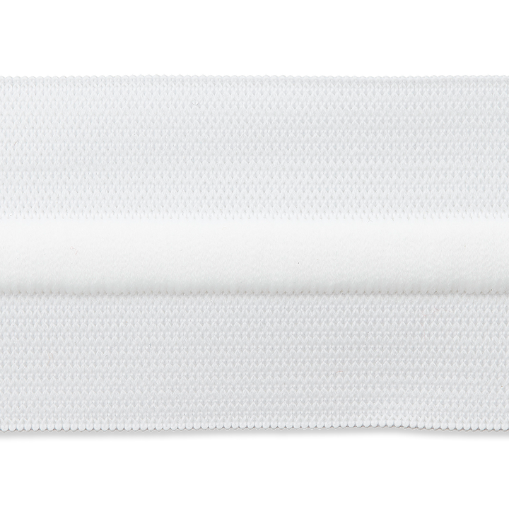 Резиновая тесьма со шнуром, 38 мм, белый цвет