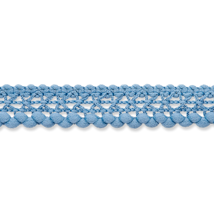 Pompon ribbon, 12mm, light blue