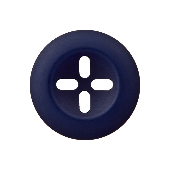 Polyester button 4-holes, 23mm, navy