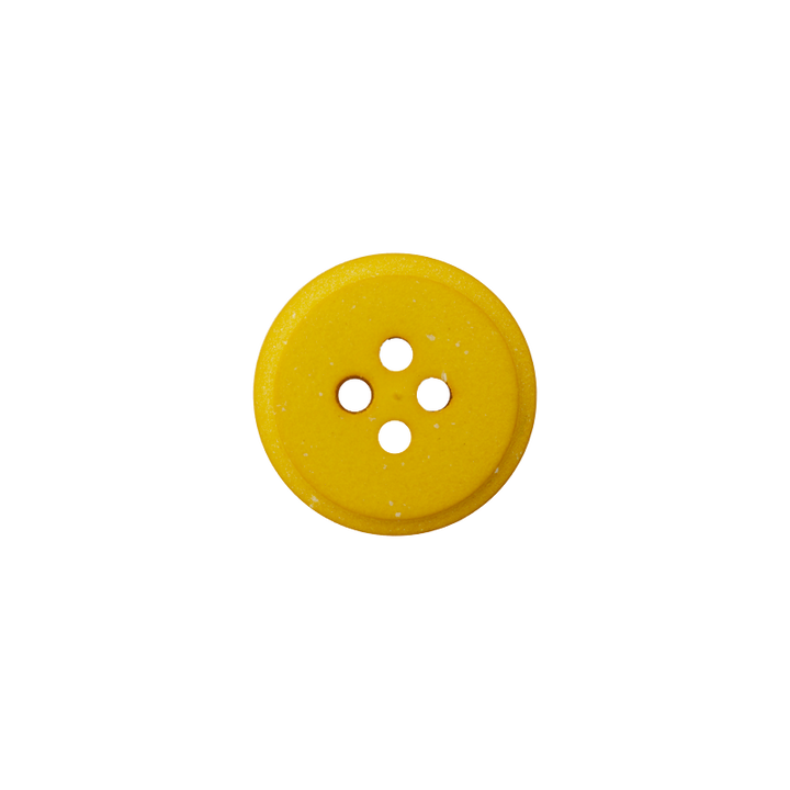 Polyester button 4-holes recycled 11mm curry