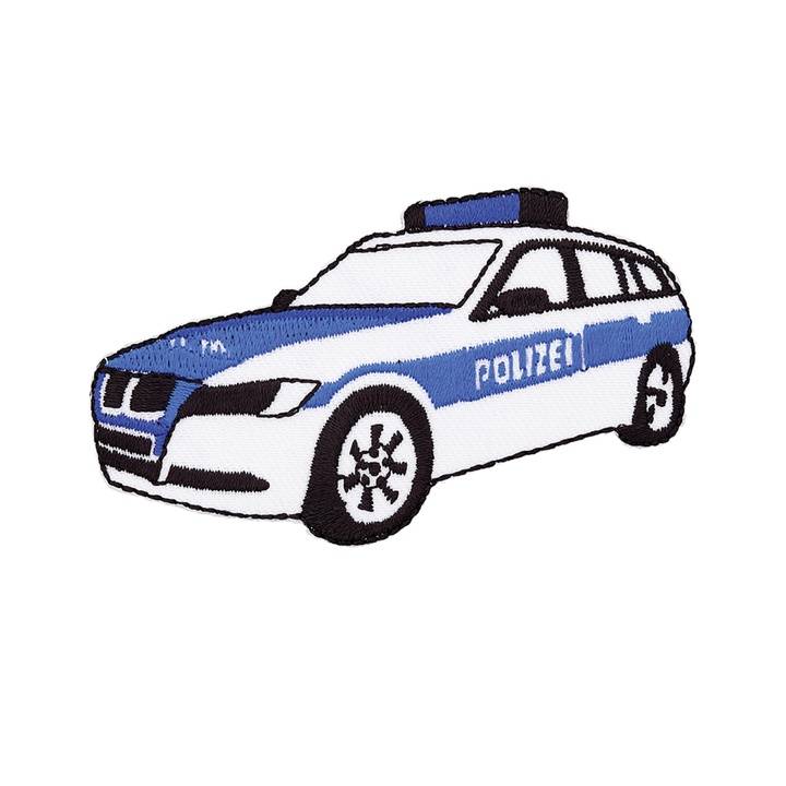 Motif décoratif Voiture de police, blanc/bleu 