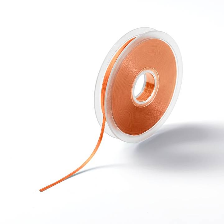 Satinband, 3mm, orange, 50m