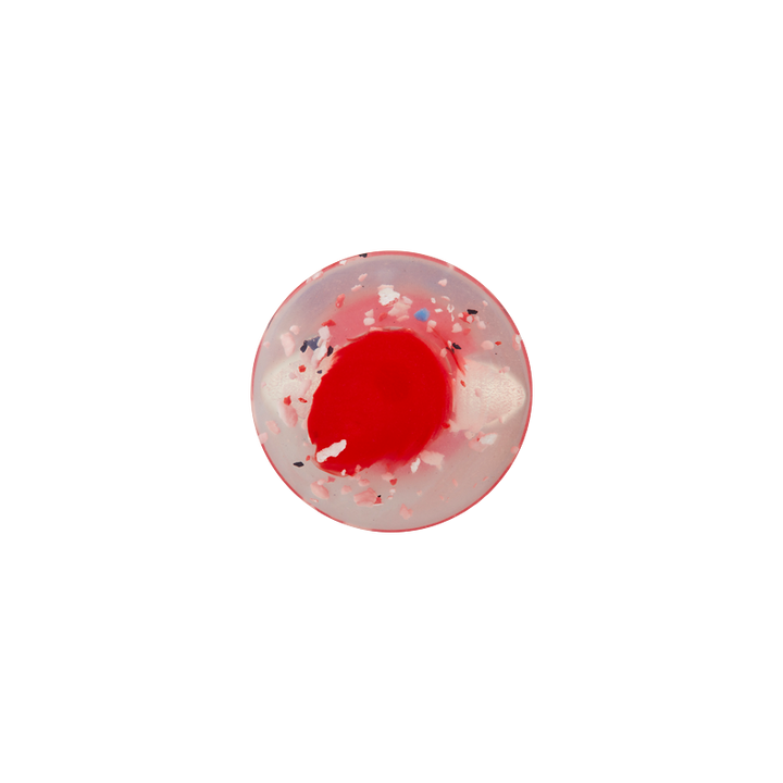 Polyesterknopf Öse, 15mm, rot
