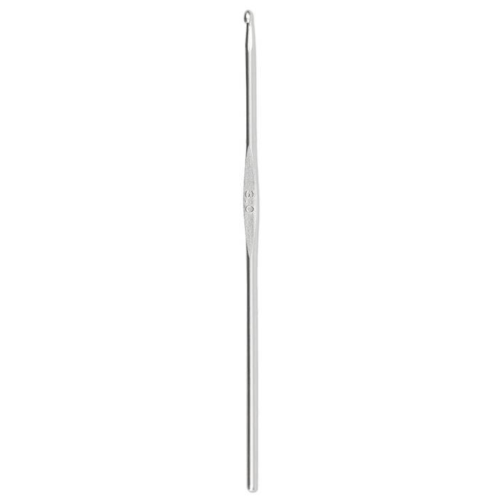 Wool crochet hooks without handle, 14cm, 3.00mm,  silver