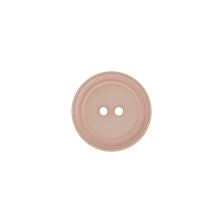 Polyester button 2-holes 15mm rose