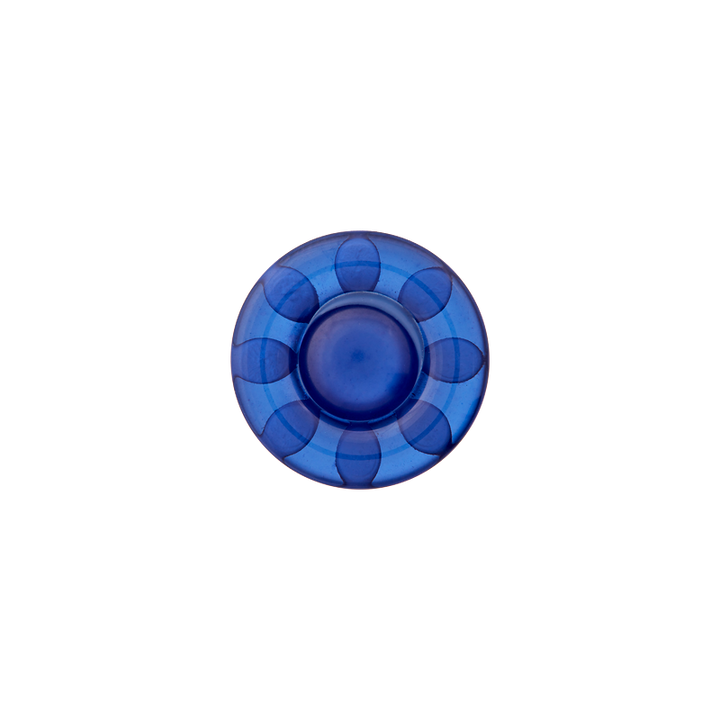 Polyesterknopf Öse, 18mm, blau
