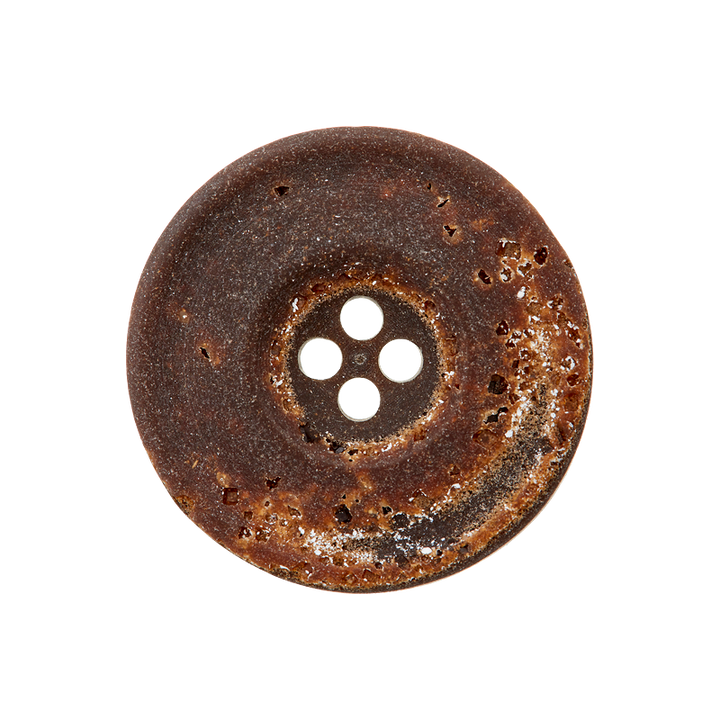 Polyester button 4-holes, 23mm, dark brown