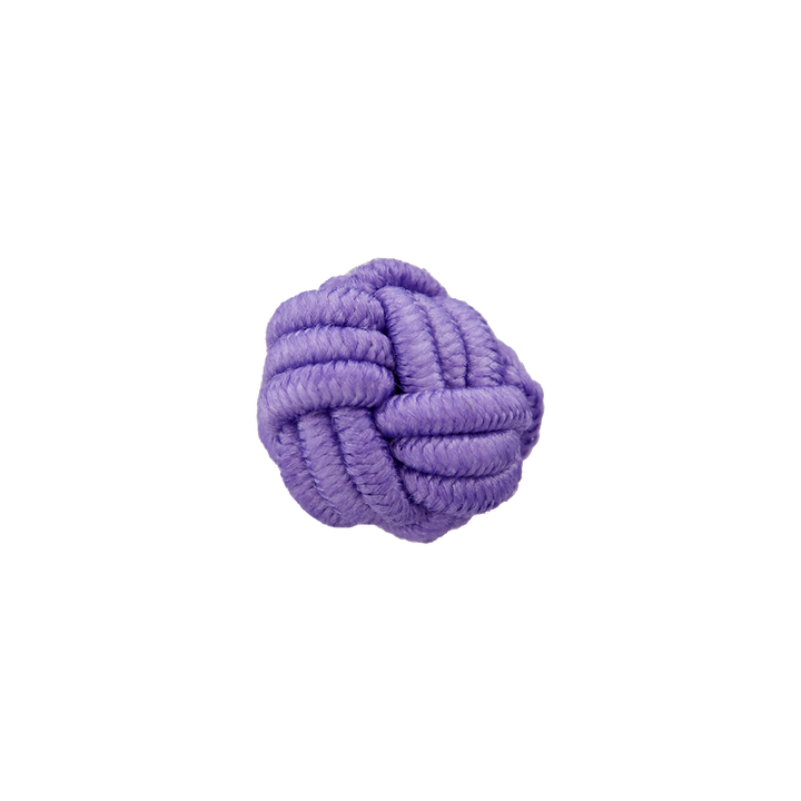 Bouton polyester pied, boule, 11mm, lilas